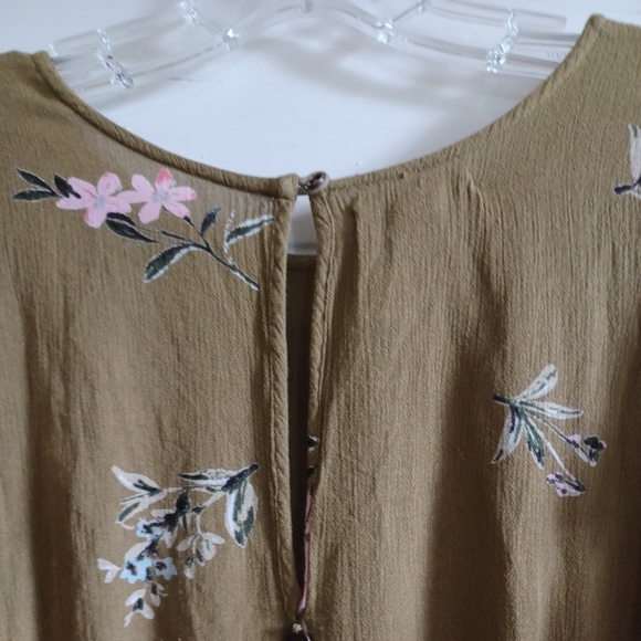 Billabong floral romper S w/ side cutouts flutter sleeves boho sexy flirty - Picture 11 of 13